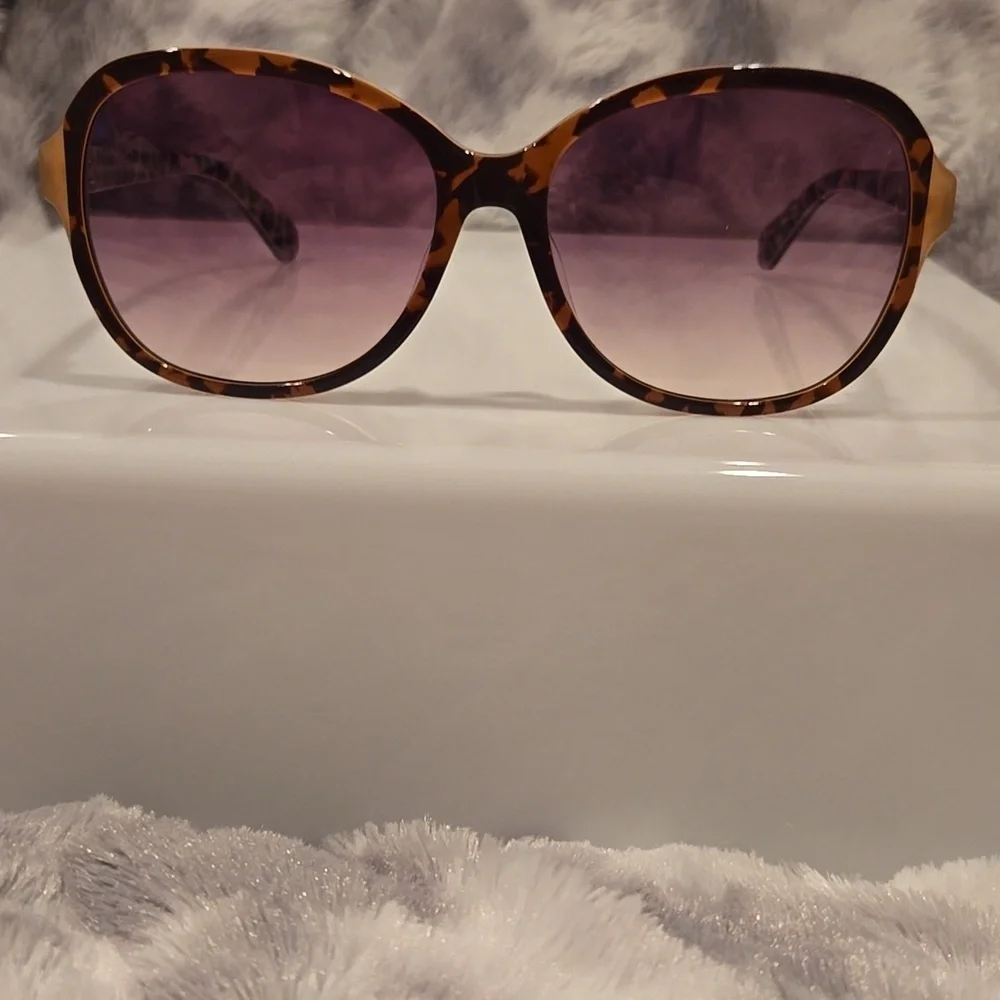 Kate Spade Tamera Havana Round Sunglasses Brand New in Case
